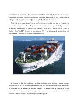Proiect - Contractul de transport maritim
