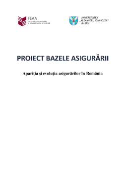 Proiect - Apariția asigurărilor în România
