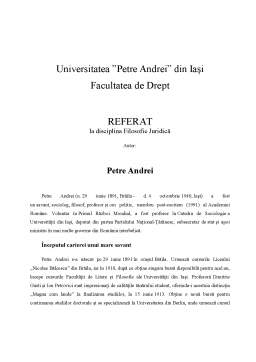 Referat - Filosofie Juridică - Petre Andrei