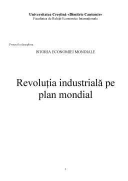 Proiect - Revoluția industrială pe plan mondial
