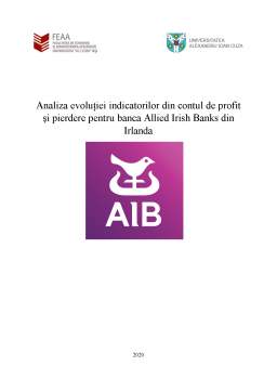 Proiect - Analiza evoluției indicatorilor din contul de profit și pierdere pentru banca Allied Irish Banks din Irlanda