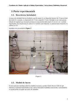Laborator - Determinarea regimului de curgere și a coeficientului de frecare la curgerea fluidelor prin conducte orizontale
