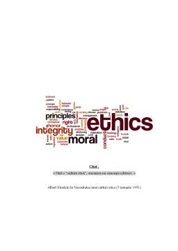 Referat - Etică în afaceri (companie, angajat sau angajator)