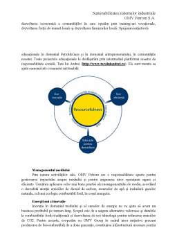 Proiect - Sustenabilitatea sistemelor industriale - Studiu de caz OMV Petrom SA