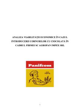 Proiect - Analiza viabilității economice în cazul introducerii cornurilor cu ciocolată în cadrul firmei SC Agropan Impex SRL