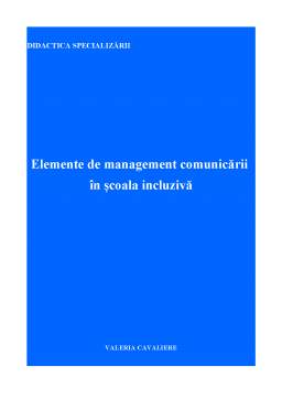 Referat - Elemente de management comunicării în scoala incluzivă