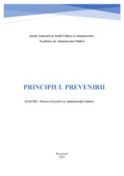 Referat - Principiul prevenirii