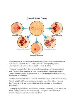 Referat - Rolul alimentației în prevenirea cancerului mamar