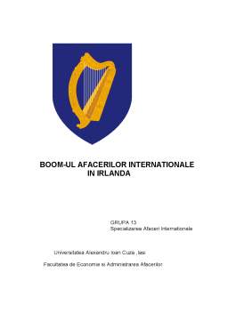 Proiect - Boom-ul Afacerilor Internationale in Irlanda