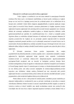 Referat - Elemente de versificație și prozodie în lirica argheziană