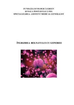 Îngrijirea bolnavului cu gonoree