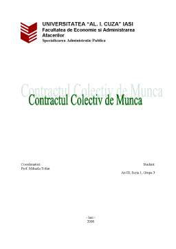 Referat - Contractul Colectiv de Munca