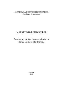Proiect - Marketingul Serviciilor - BCR