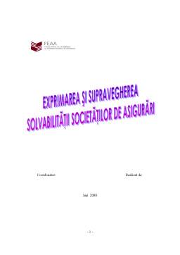 Referat - Exprimarea și supravegherea solvabilității societăților de asigurări