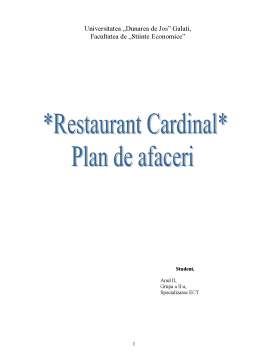 Proiect - Plan de Afaceri - Restaurant Cardinal