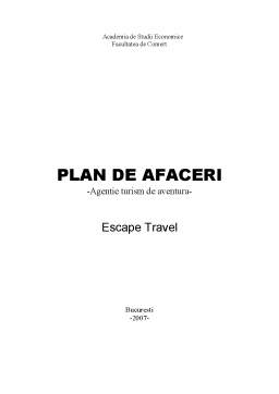Proiect - Plan de Afaceri - Escape Travel
