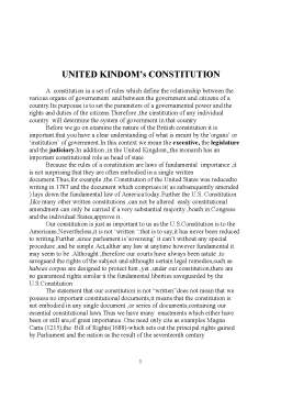 Referat - United Kindom's Constitution