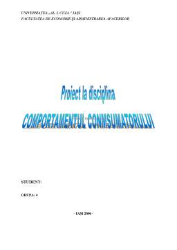 Proiect - Comportamentul consumatorului - Borsec