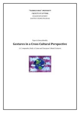 Proiect - Paper în Interculturality - Gestures în a Cross Cultural Perspective - A Comparative Study of Asian and European Cultural Gestures