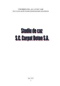 Referat - Studiu de Caz - SC Carpat Beton SA