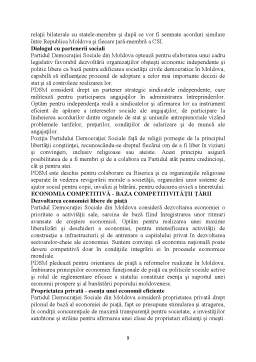 Proiect - Programul Partidului Democrației Sociale din Moldova