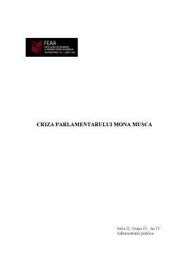 Referat - Criza parlamentarului Mona Muscă