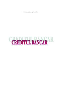 Referat - Creditul Bancar