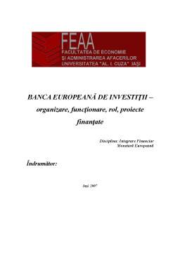 Proiect - Banca Europeană de Investiții
