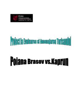 Proiect - Analiză comparativă între stațiunile Poiana Brașov și Kaprun-Austria