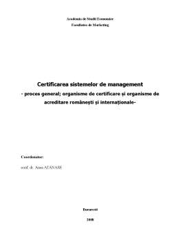 Proiect - Certificarea Sistemelor de Management