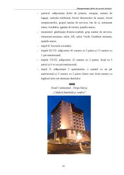 Proiect - Managementul ofertei de servicii turistice - Hotelul Continental - Târgu Mureș