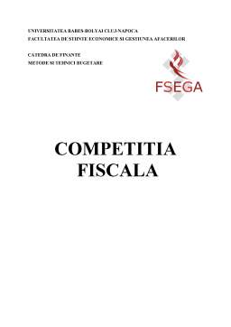 Proiect - Competiția fiscală