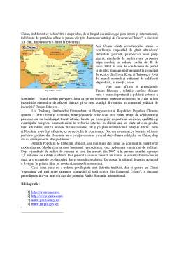 Referat - Relații dintre România și Republica Populară Chineză