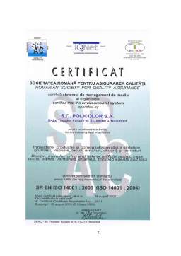 Referat - Acreditarea și Certificarea Managementului Calității în România