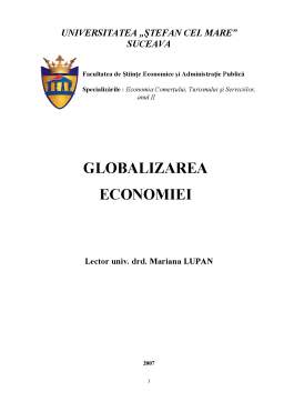 Curs - Globalizarea Economiei