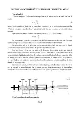 Laborator - Determinarea vitezei sunetului în solide prin metoda Kundt