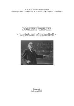 Referat - Norbert Wiener - Fondatorul Ciberneticii
