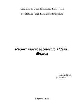 Proiect - Raport macroeconomic al țării - Mexic