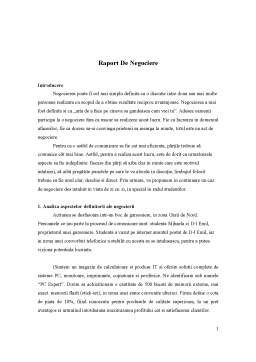 Referat - Raport de Negociere