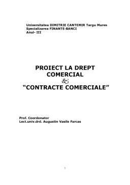 Proiect - Contracte Comerciale