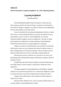 Proiect - Legendă - strategii metodice și didactice