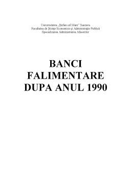 Referat - Bănci falimentare după anul 1990
