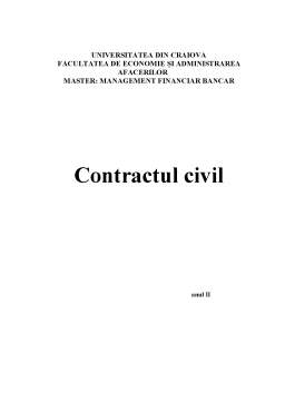 Referat - Contractul Civil