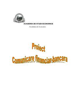 Referat - Comunicare financiar-bancară - companie de asigurări