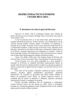 Referat - Despre infracțiuni și pedepse - Cesare Beccaria