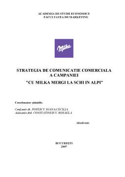 Proiect - Strategia de comunicație comercială a campaniei - Cu Milka mergi la schi în Alpi