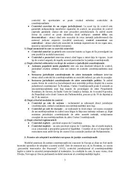 Referat - Modelul European al Controlului Constitutionalitatii Legilor - Caracteristici
