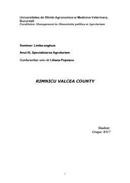 Referat - Râmnicu Vâlcea County