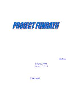 Proiect - Fundații