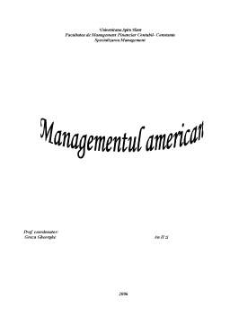 Proiect - Management American